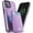 Purple, variant on TORU MX PRO for iPhone 15 Slim Hard Wallet Case | Dual Layer Protective Shockproof Cover with Built-in Magnets for MagSafe Compatible | Detachable Sliding Card Holder for 3 Cards - Purple