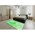 thumbnail image 5 of Ahgly Company Machine Washable Indoor Square Transitional Green Area Rugs, 6' Square, 5 of 7