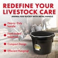 thumbnail image 3 of Little Giant Heavy Duty 22 Quart Flat Back Plastic Bucket with Metal Handle, 3 of 6