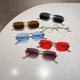 thumbnail image 5 of KAMMPT-gafas de sol rectangulares sin montura para hombre y mujer, lentes de sol de estilo Vintage, diseño de marca, 2023, 5 of 5