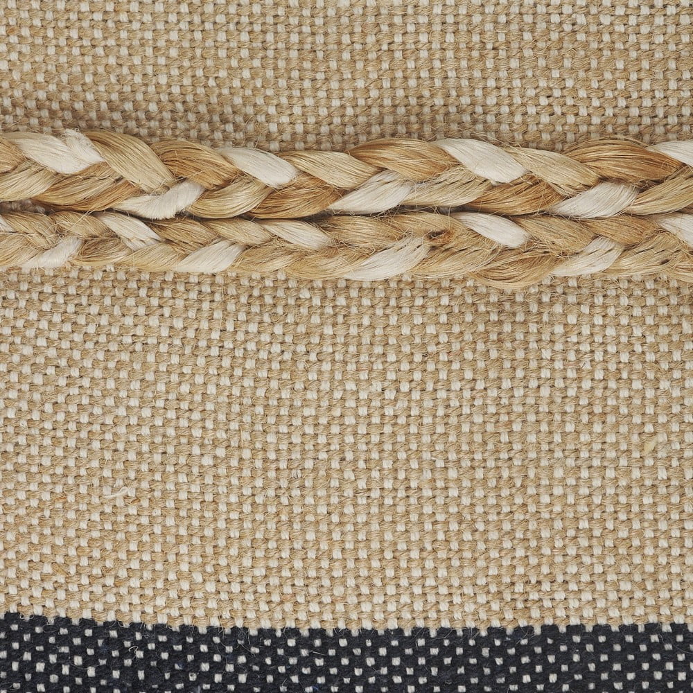 Ox Bay Daniel 24" x 24" Denim/Tan Striped Adult Decorative Throw Pillow Cover