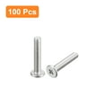 thumbnail image 3 of Unique Bargains M3x0.5x16mm 100 Pcs Vis Rondes Plates en Métal pour Machine d'Entraînement Phillips, 3 of 5