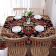 thumbnail image 5 of Red Bohemian Mandala Flower Rectangle Tablecloths 60x90,Western Rustic Tribal Medallion Table Cloth Table Cover Indoor/Outdoor Tabletop Decor for Wedding Holiday Party Dinner Baby Shower, 5 of 7