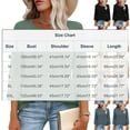 thumbnail image 4 of AGWOLF Womens 3/4 Sleeve Shirts Casual Waffle Crewneck Tops Fashion Lace Patchwork Sleeve T-Shirts Fall Lightweight Blouses, 4 of 10
