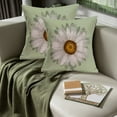 thumbnail image 6 of Openpig Summer Pillow Covers 18x18 in Sage Daisy Floral Couch Pillow Cases Flower Bloom Throw Pillows Decor for Room Bedroom Coushion Outdoor, 6 of 6