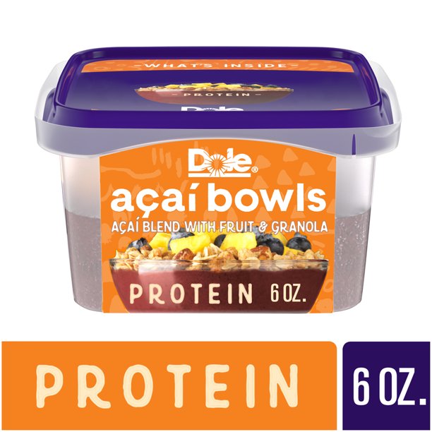 Dole Frozen Acai Bowl Protein Blend With Fruit And Granola 6 Oz Walmart Com Walmart Com