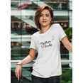 thumbnail image 2 of "Mother Of The Bride" Wedding/Bachelorette Quote Women White T-Shirt, Female Large, 2 of 4