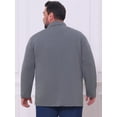 thumbnail image 3 of DARING DIVA Men's Big Tall Chest Pocket Long Sleeve Business Polo Shirt 2XL Gray, 3 of 7