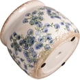 thumbnail image 5 of Ceramic Planters Spring Decor, 6.29in Country Cottage Plant Pots with Drainage Hole for Indoor Plants & Succulent, Vintage Crackle Glaze Finish Flower Vase, Home Decor Gifts, Deep Blue Floral, 5 of 16