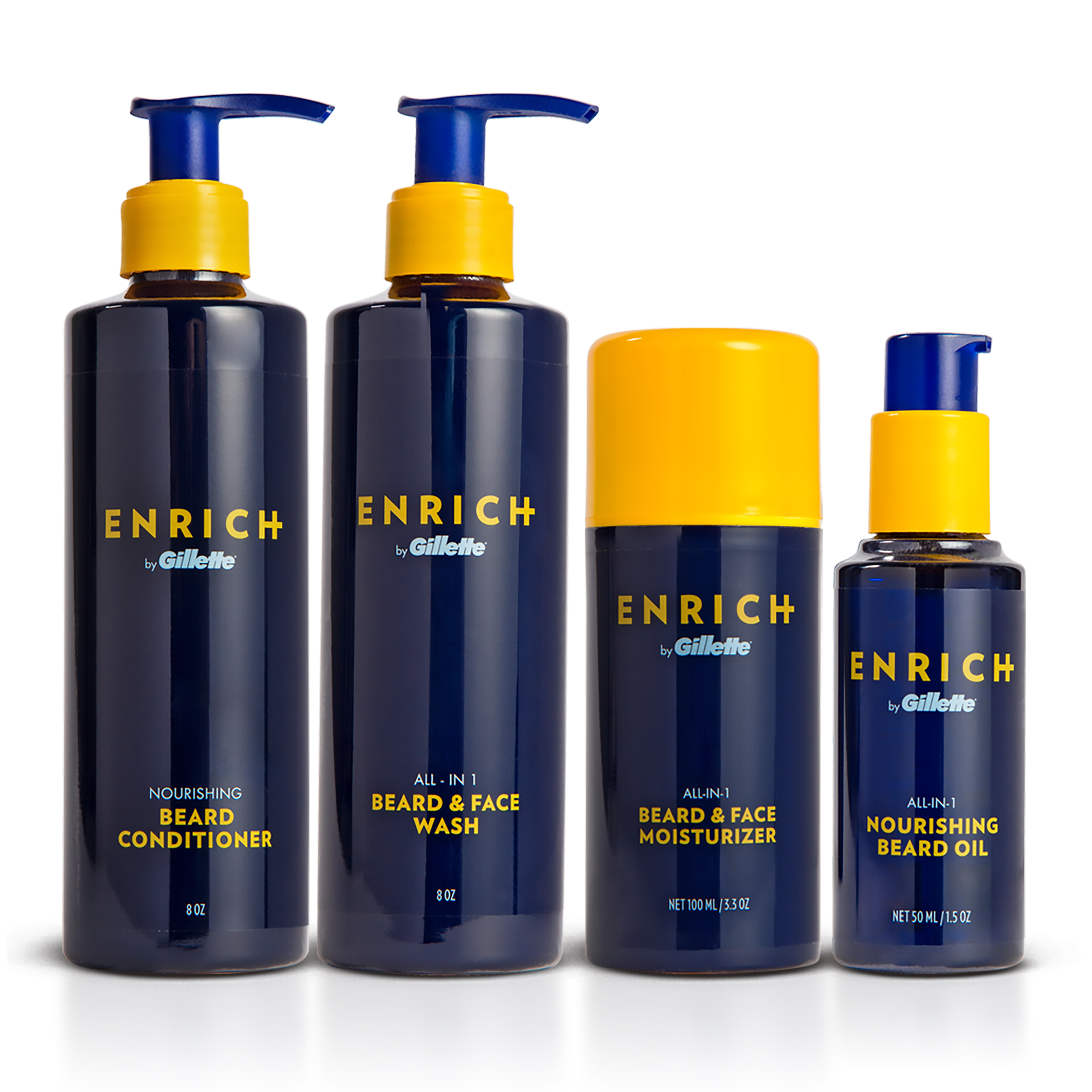 Gillette Enrich Starter Kit for Men with Beard Wash and Conditioner