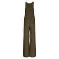 thumbnail image 7 of UAMVSH Jumpsuits for Women Casual Ribbed Knitted Trendy Sleeveless Rompers with Pockets Adjustable Strap Wide Leg Long Overalls Clothes, 7 of 7