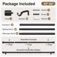 thumbnail image 7 of Newburos Heavy Duty Curtain Rods,1 Inch Black Curtain Rod Adjustable for Windows 48 to 86 Inch with Metal Finials,Easy Installation and Modern Design for Living Room & Bedroom, 7 of 7