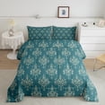 thumbnail image 2 of Castle Fairy Luxury Vintage Damask Queen Comforter Set,Bohemian Bedding Comforter Set, 2 of 8