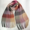 thumbnail image 5 of shoper Winter Scarfs for Women Cold Weather Warm Knit Thick Plaid Scarf Long Large Oversized Checked Scarves, 5 of 5