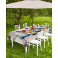 thumbnail image 3 of Blue Orange Fall Outdoor Tablecloth - 60x60 Inch Square Dining Table Cover, Thanksgiving Pumpkins Rustic Waterproof Outdoor Table Cloth with Umbrella Hole & Zipper for Picnic/Patio/Party, 3 of 5