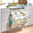 thumbnail image 2 of Yayeee Magnetic Dishwasher Cover for The Front Decoration Home Kitchen Machine Sticker Protector, Deer Pattern, 2 of 6
