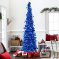 thumbnail image 4 of YAOMOBB Quick Assembly Christmas Tree Glittering Christmas Pencil Tree Stable Base Foldable Realistic Indoor Outdoor Decoration, 4 of 7