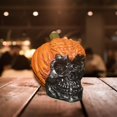 thumbnail image 4 of Estatua de calavera de calabaza, escultura de Halloween, modelo de cabeza de esqueleto, adorno de calavera para Estilo A, 4 of 8