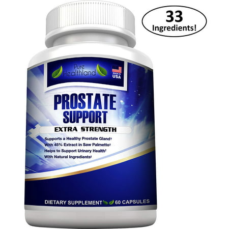 STOP FREQUENT URINATION! The Most Complete Super Prostate Health Support Supplement Pills Formula For Men With 33 Natural Ingredients Including 45% Saw Palmetto Extract. Best For Men's Urinary (The Best Prostate Formula)