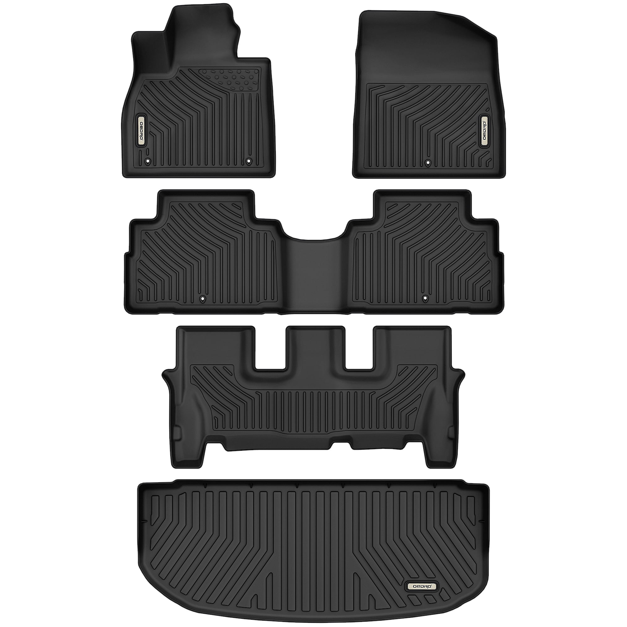 RVNI Floor Mats for Hyundai Palisade 2020-2023 All Weather Molded 3D