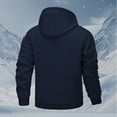 thumbnail image 5 of Men's Heavyweight Lined Windproof Zip Up Outerwear Jackets Warm Hooded Sweatshirt Multiple Colours Men Cotton Fleece Hooded Sweatshirt, 5 of 5