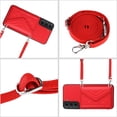 thumbnail image 2 of Allytech Galaxy S21 FE Wallet Case with Shoulder Strap, RFID Blocking Luxury PU Leather Shockproof Cards Slots Stand Anti-Scratch Magnetic Closure Phone Case for Samsung Galaxy S21 FE, Red, 2 of 9