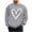 Gray, variant on WREESH Valentine's Sweatshirt for Men Oversized Crewneck Sweatshirts Loose Casual Heart Graphic Pullover Tops Spring Outfits Black