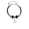 thumbnail image 2 of Delight Jewelry Two-tone German Shepard Silhouette Heart Daughter Celtic Knot Leather Bead Bracelet, 7"+2" Extender, 2 of 4