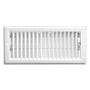 IMPERIAL MANUFACTURING GROUP Imperial 4-inch x 10-inch White Steel Painted Louvered Ceiling Register