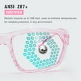 thumbnail image 6 of ProtectX Pink Safety Glasses with Readers, Anti-Fog Safety Glasses with Side Shields, ANSI Z87.1 Safety Glasses for Men Women Reading Glasses 1.0 Dipoter, 6 of 7