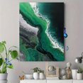 thumbnail image 4 of Abstract Emerald Green Swirl Canvas Print, for Living Room, Office, Hotel, Dining Room Decor, 4 of 8