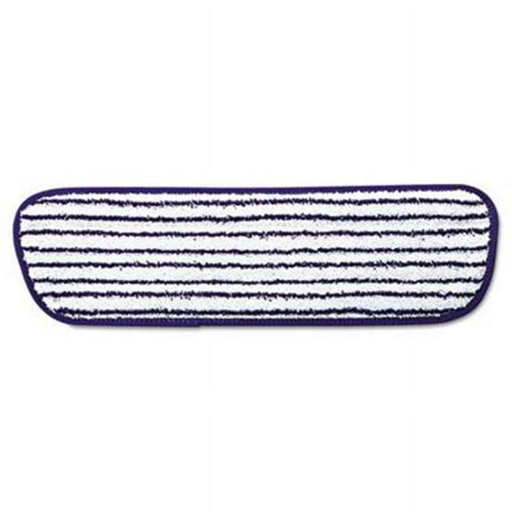 Rubbermaid Commercial FGQ80000BL00 Microfiber Finish Pad - Blue/White - 18w x 5 1/2d x 1/2h
