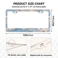 thumbnail image 2 of Aluminum License Plate Frame 2 Pack Car Exterior Accessory Car Tag Holder for Front Rear Plates Cars Decor Peach and Blue Rhombus, 2 of 7