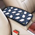 thumbnail image 2 of Bingfone Car Four-Season Universal Armrest Box Mat,Car Armrest Seat Cover Soft Leather Waterproof Armrest Cover Center Console Mat-Cute Sheep 1, 2 of 7