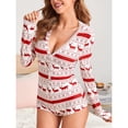 thumbnail image 3 of Txlixc Camisón de Navidad femenino con cuello en V Txlixc moda, 3 of 7