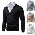 thumbnail image 4 of Mens SpringSummer Thin Casual Solid Color Large Pocket Knit Cardigan Sweater Jacket, 4 of 5