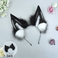 thumbnail image 3 of Disfraz de fiesta de Halloween con orejas largas de pelo de gato zorro lobo, 3 of 5