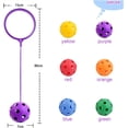 thumbnail image 4 of Skip Ball Ankle Toy with 20" Cord, Skip Tool Assorted Colors Portable Jump Rope Alternative for Teens & Adults, Indoor Outdoor Foldable Fitness Equipment, Sport Gift for Mom Women, 4 of 6