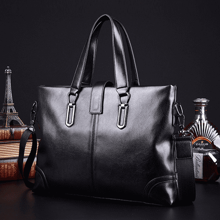 2019 Stylish Leather Messenger Bags for Men Casual Business Handbag Briefcase Laptop Mens Shoulder Bag Work (Best Grab Bag Gifts 2019)