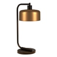 thumbnail image 6 of Evelyn&Zoe Mid-Century Modern Metal Table Lamp with Brass Shade, 6 of 7