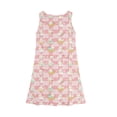 thumbnail image 4 of LTTVQM Girls Easter Dress Egg Bunny Graphic Cute Sleeveless Sundresses Comfy Crewneck Midi Dress Fashion A-Line Dresses Pink 12-13 Years, 4 of 5
