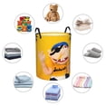 thumbnail image 3 of Lsque Sml Jeffy pattern Laundry Hamper Basket, Tall Woven Rope Hamper Basket for Clothes, Lightweight Storage Basket, Collapsible Waterproof-Medium, 3 of 8