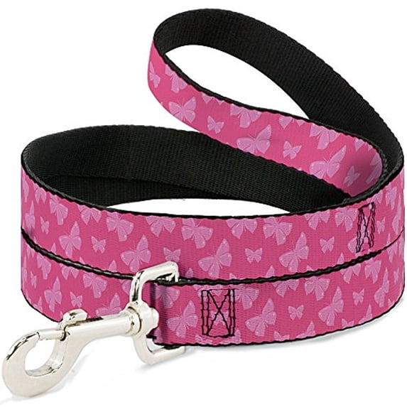 buckle-down pet leash - butterflies pink