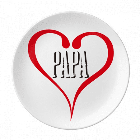 

Papa Home Parents Father Plate Decorative Porcelain Salver Tableware Dinner Dish