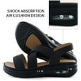 thumbnail image 5 of Pennysue Women's Summer Black Strap Elastic Air Cushion Sports Sandals Size 8, 5 of 7