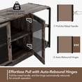 thumbnail image 6 of GAOMON Country Style TV Stand for 55/65/75 Inch TVs, Farmhouse Entertainment Center with Open Shelves & Mesh Doors, Rustic Media Console Cabinet for Living Room, Rustic Oak, 6 of 8