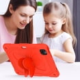 thumbnail image 6 of FJLBDE Case for iPad Pro 11 Inch 2022/2021/2020/2018 with Butterfly Stand, Heavy Duty Rugged Protective Cover with Shoulder Strap for Kids Girls, Red, 6 of 7
