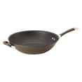 thumbnail image 2 of Symmetry Hard Anodized Nonstick Stir Fry / Wok Pan with Helper Handle - 14 Inch, Chocolate, 2 of 2