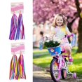 thumbnail image 2 of 2x banderines con borlas para manillar de bicicleta, cinta para bicicleta para niños amarillo y rosa Ehuebsd Accesorios para bicicletas, 2 of 9