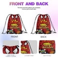 thumbnail image 2 of 12 Pcs Cartoon Print Drawstring Backpack, Lightweight Sports Sackpack for Daily Use, Travel, and Birthday Party Decorations 27x34cm, 2 of 5